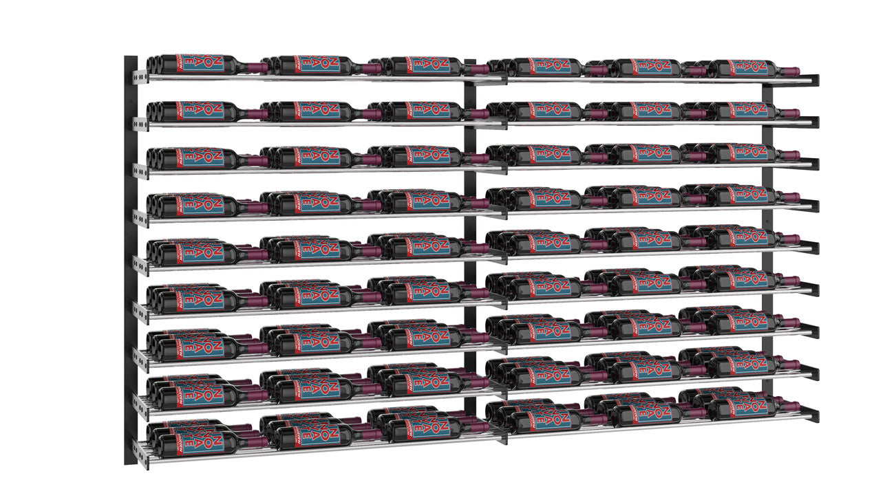 VintageView Evolution Wine Wall 45″ Wall Mounted Wine Rack Kit (54 to 162 bottles)