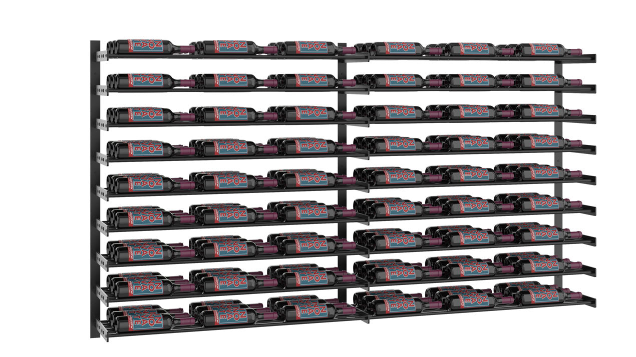 VintageView Evolution Wine Wall 45″ Wall Mounted Wine Rack Kit (54 to 162 bottles)