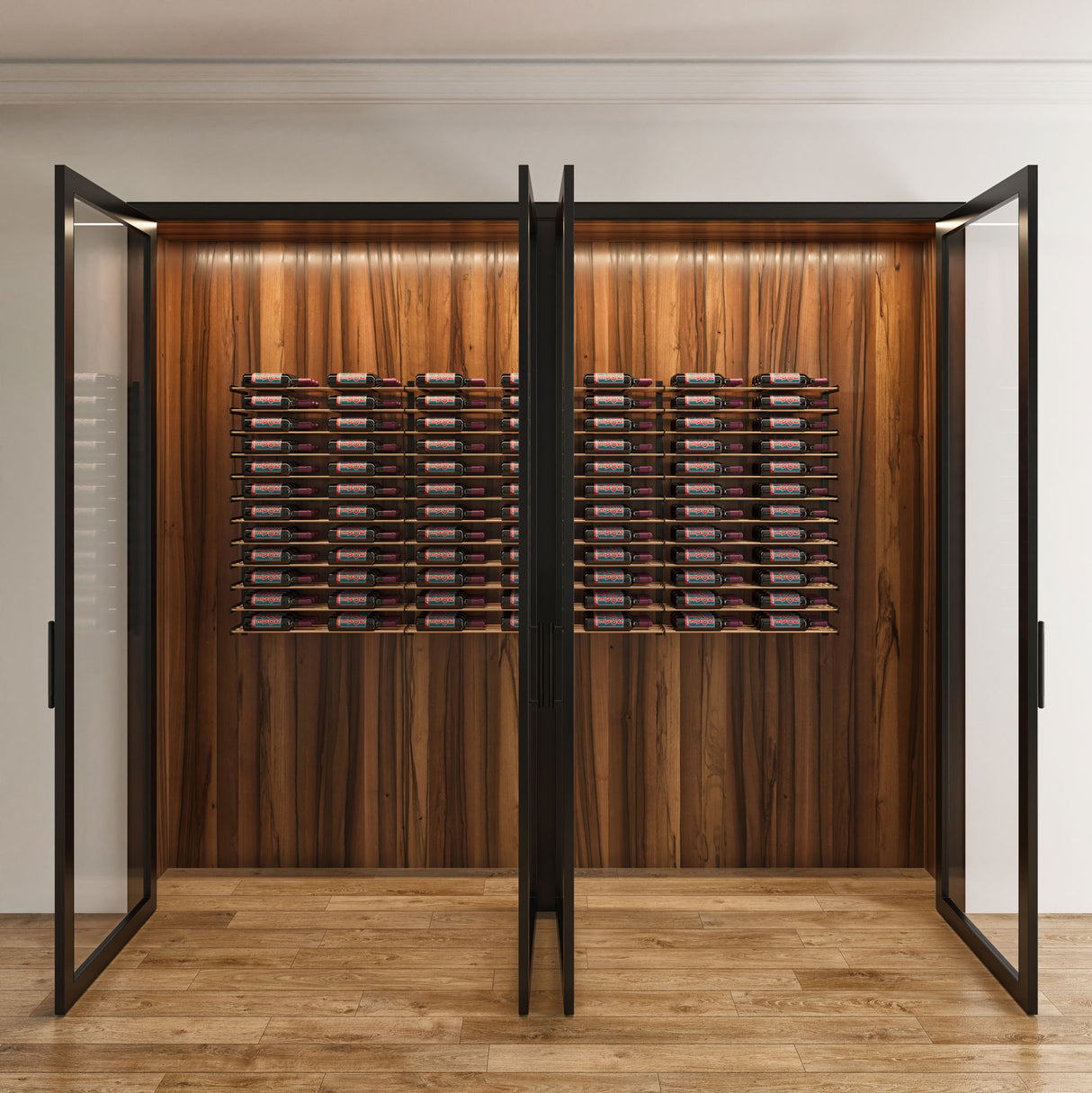 VintageView Evolution Wine Wall 45″ Wall Mounted Wine Rack Kit (54 to 162 bottles)