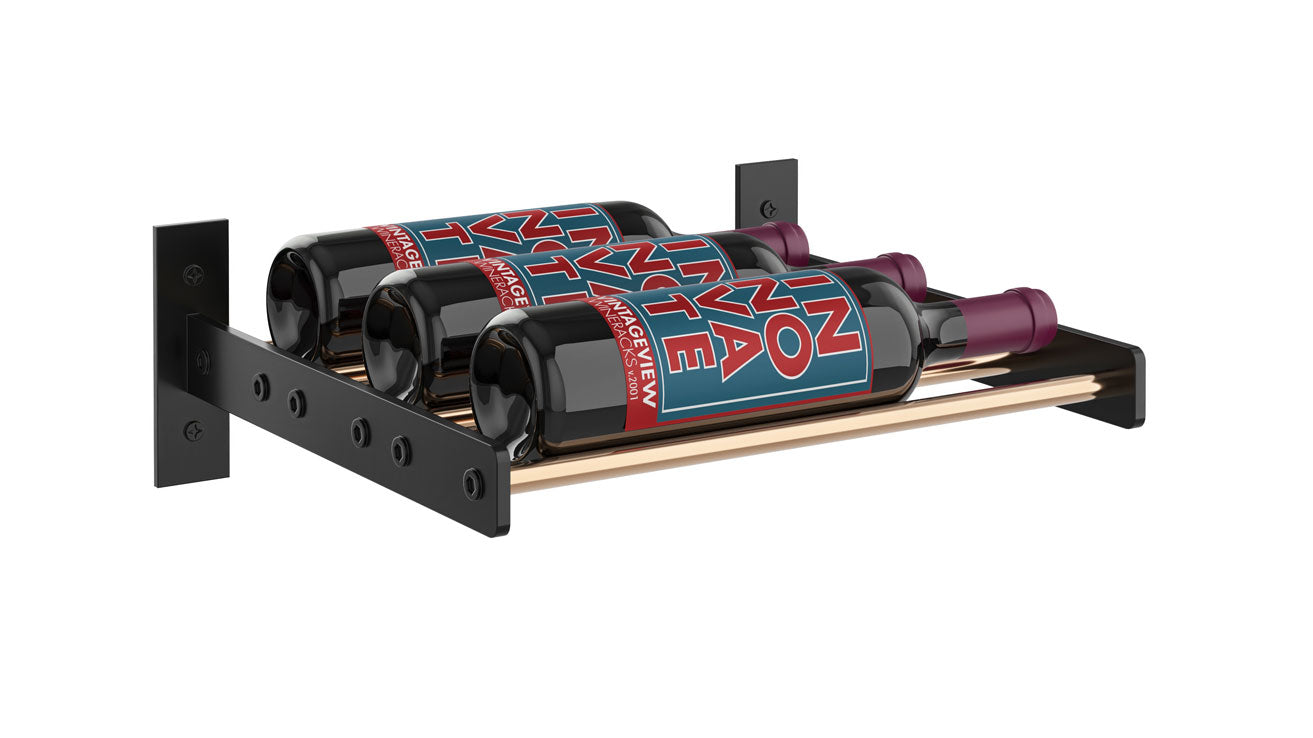 VintageView Evolution Wine Wall 5″ 1C Wall Mounted Wine Rack System (1 to 3 bottles)