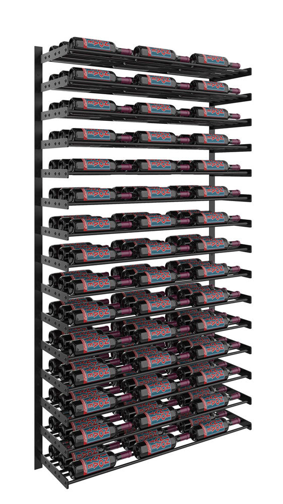 VintageView Evolution Wine Wall 75″ 3C Wall Mounted Wine Rack Kit (45 to 135 bottles)