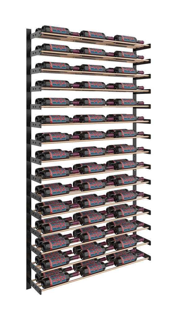 VintageView Evolution Wine Wall 75″ 3C Wall Mounted Wine Rack Kit (45 to 135 bottles)