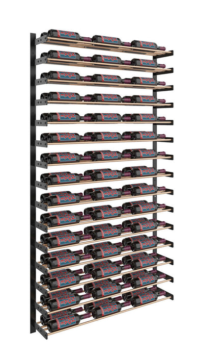 VintageView Evolution Wine Wall 75″ Wall Mounted Wine Rack Kit (45 to 135 bottles)