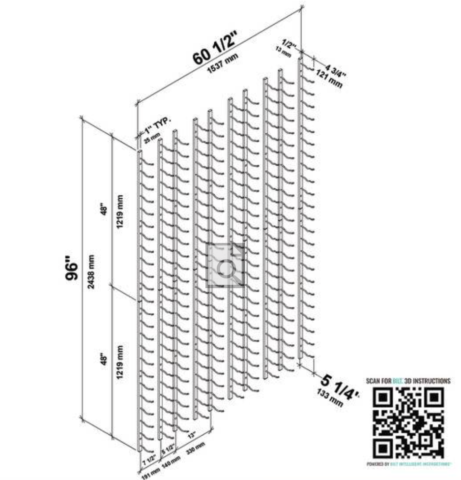 VintageView 'Feature Wall' 8 Wine Rack Kit (120-360 Bottles)