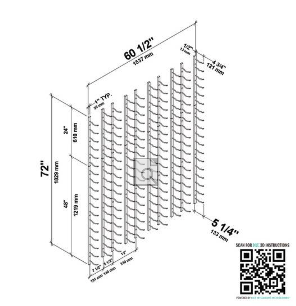 VintageView 'Feature Wall' 6 Wine Rack Kit (90-270 Bottles)