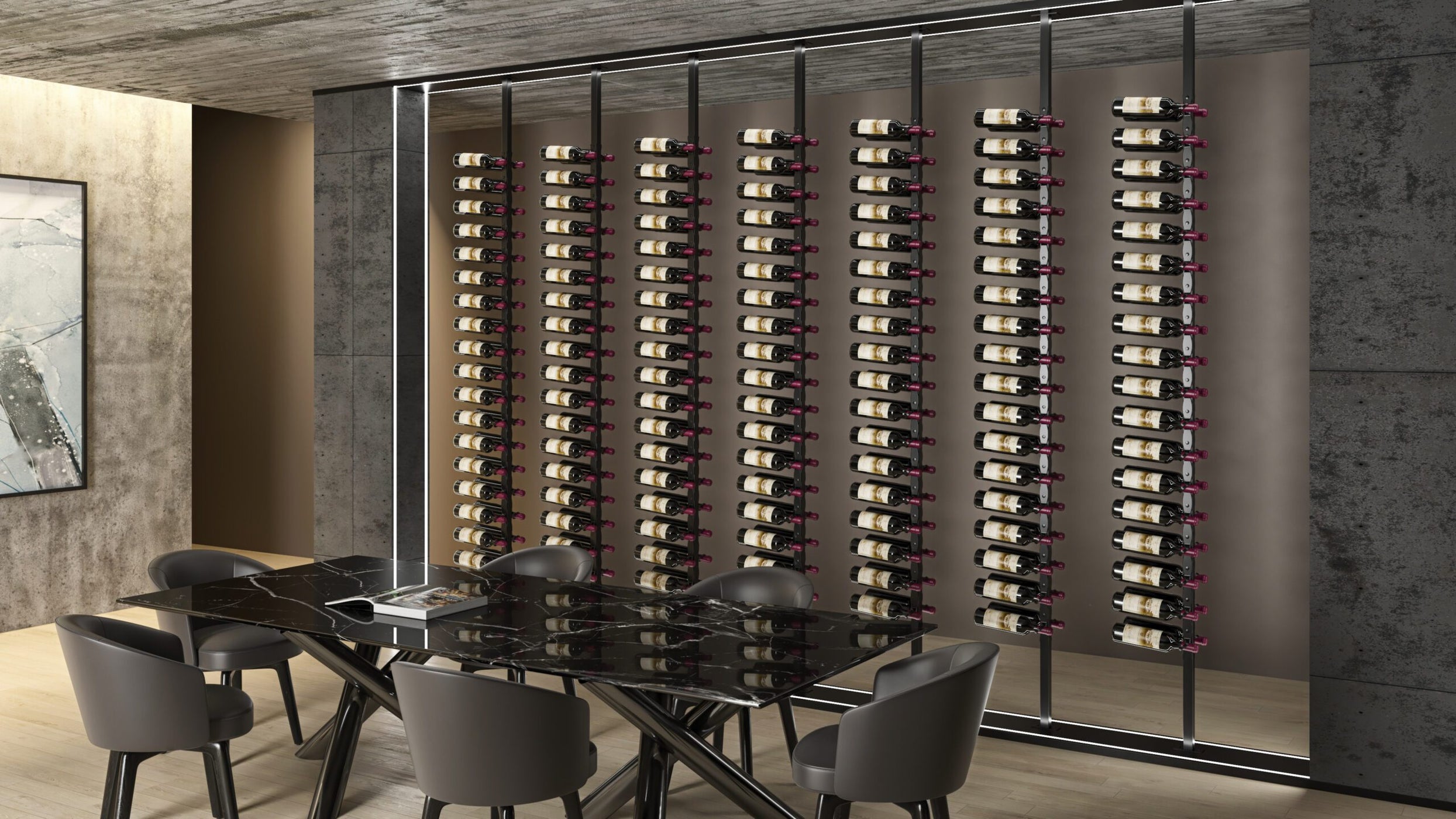 VintageView Helix Double Sided Wine Rack Post Kit 10 (complete floor-t ...