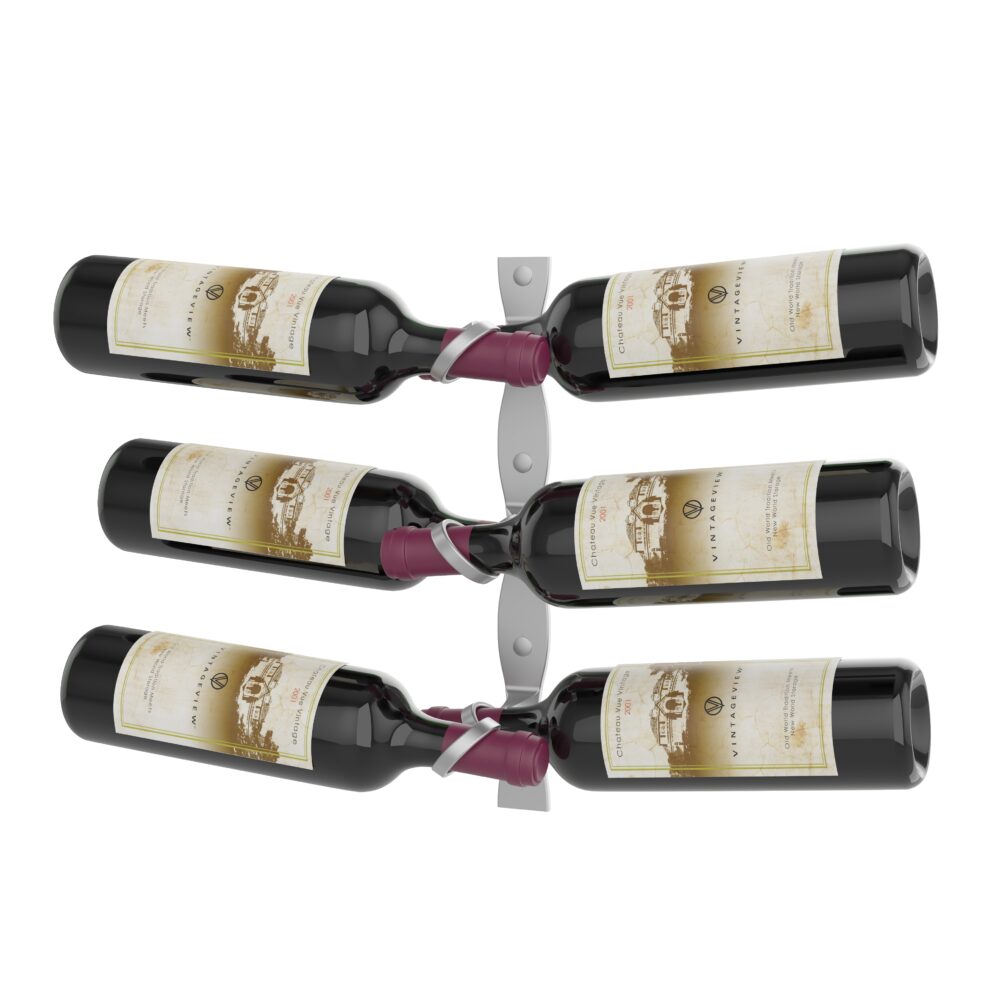 VintageView Helix Dual 15 (minimalist wall mounted metal wine rack)