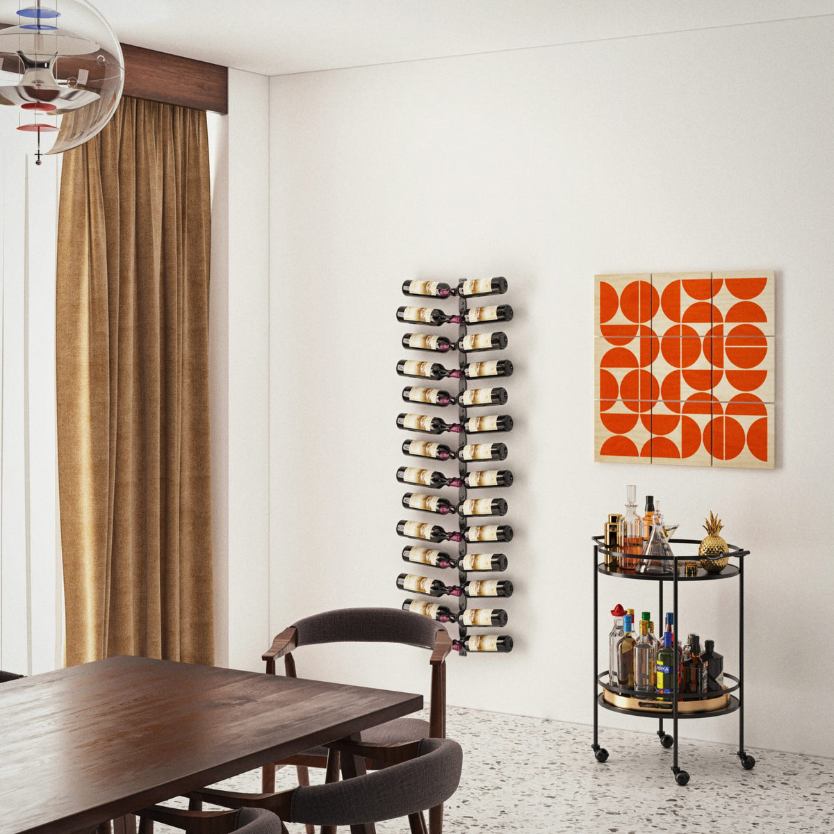 VintageView Helix Dual 15 (minimalist wall mounted metal wine rack ...
