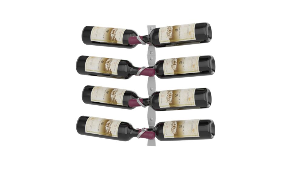 VintageView Helix Dual 20 (minimalist wall mounted metal wine rack kit) Cool Gray