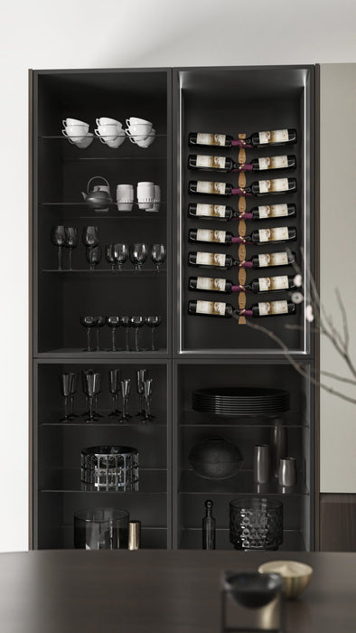 VintageView Helix Dual 20 (minimalist wall mounted metal wine rack kit)