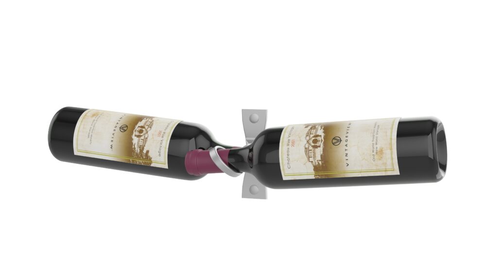 Mirrored wall deals wine rack
