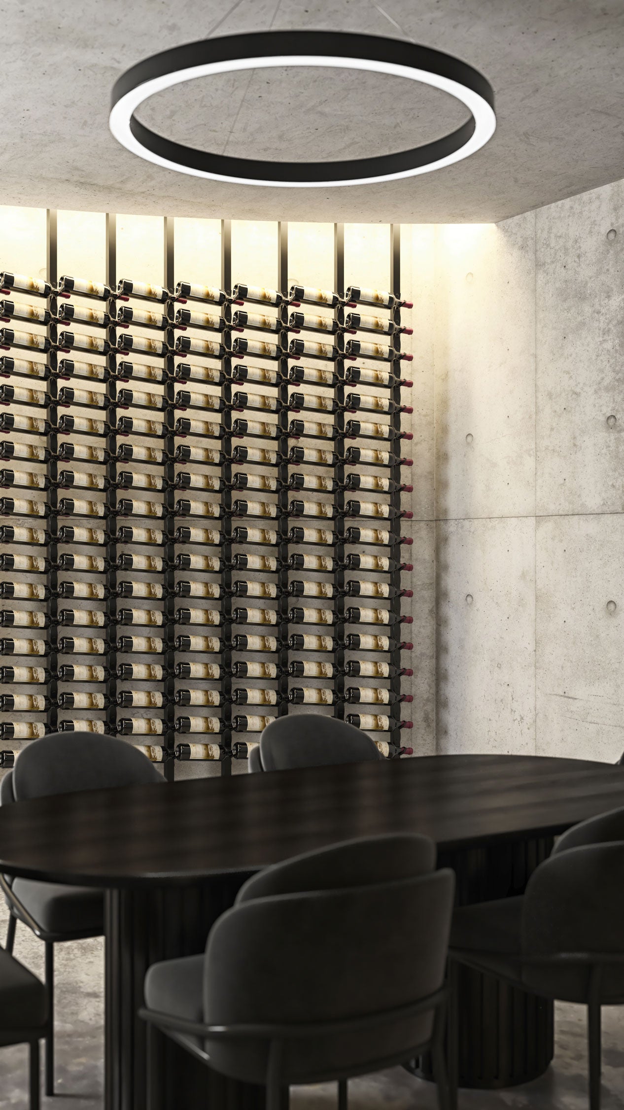 VintageView Helix Single 30 (minimalist wall mounted metal wine rack kit)