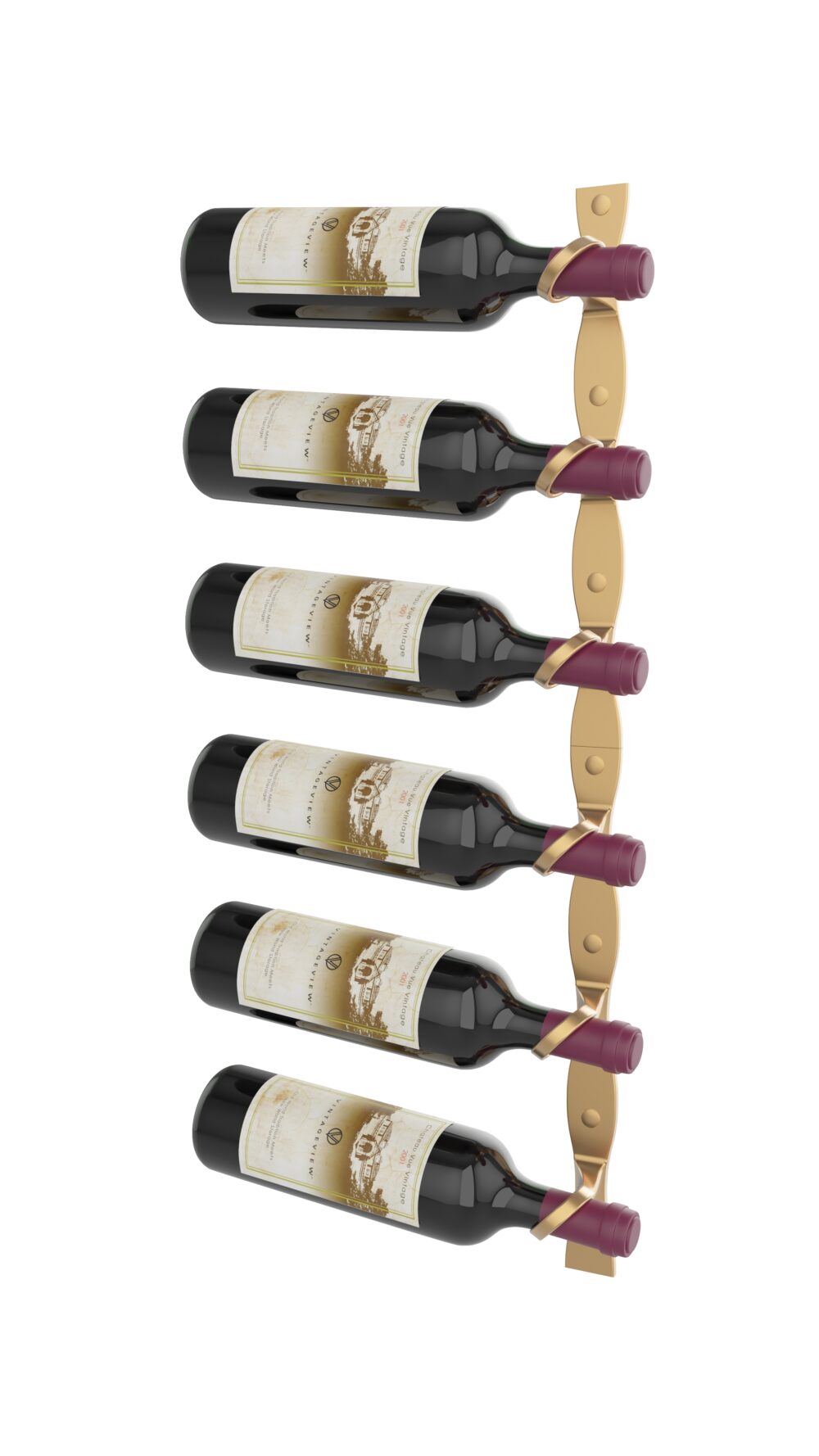 VintageView Helix Single 30 (minimalist wall mounted metal wine rack kit)