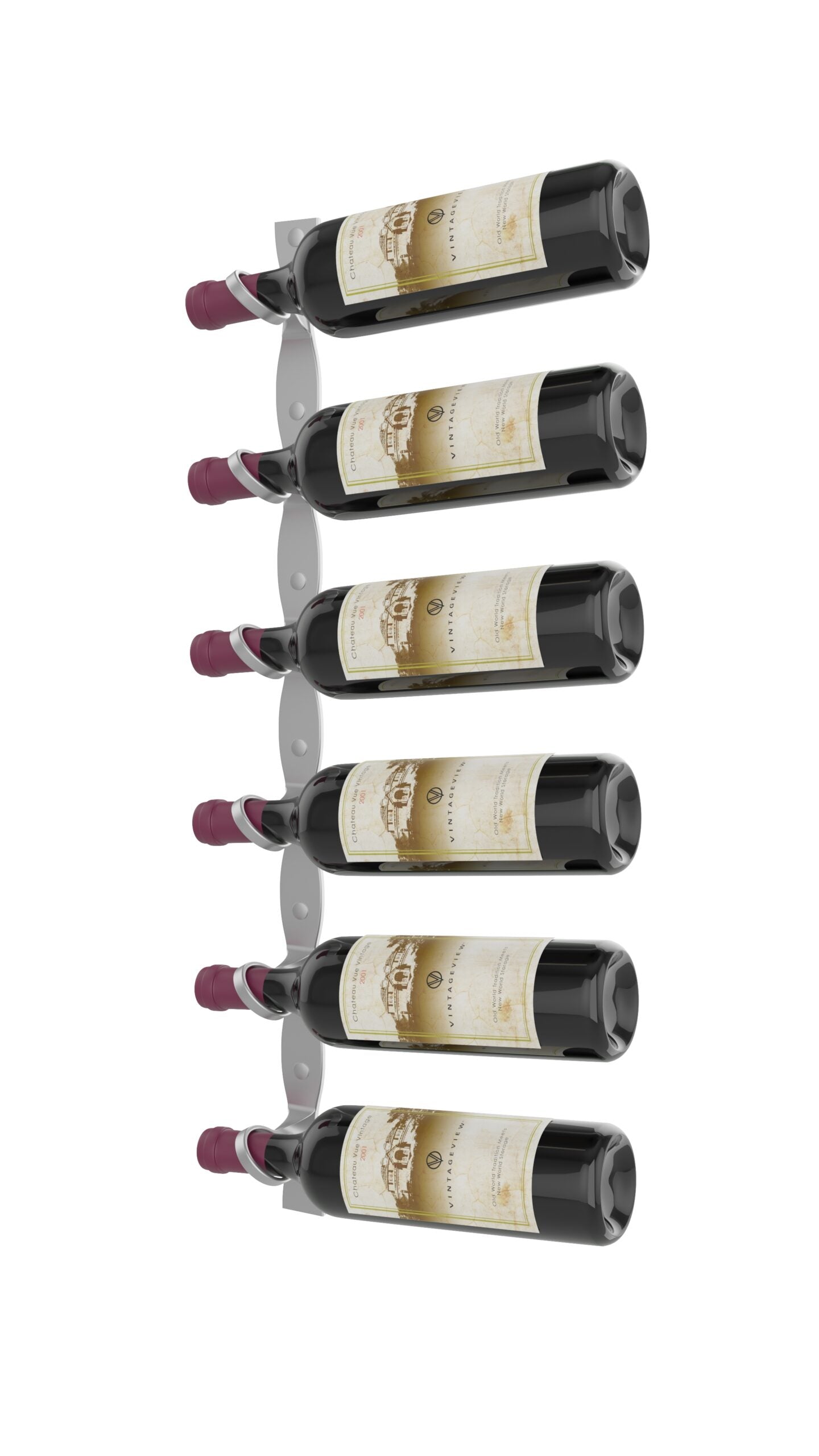 VintageView Helix Single 30 (minimalist wall mounted metal wine rack kit)