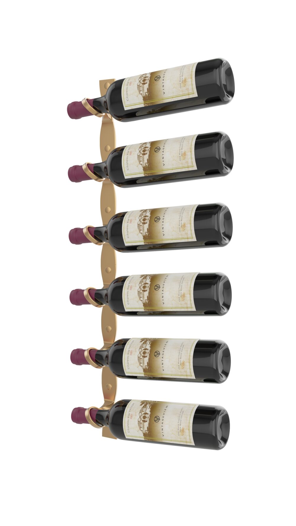 VintageView Helix Single 30 (minimalist wall mounted metal wine rack kit)