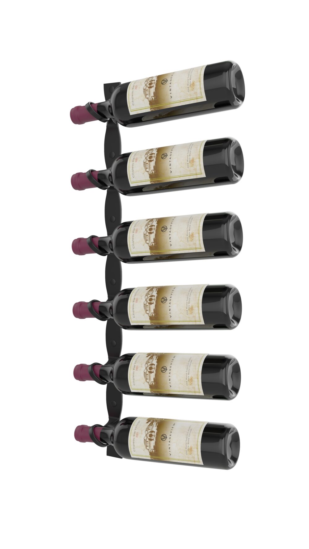 VintageView Helix Single 30 (minimalist wall mounted metal wine rack kit)