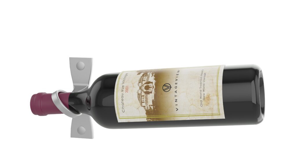 VintageView Helix Single 5 (minimalist wall mounted metal wine rack)