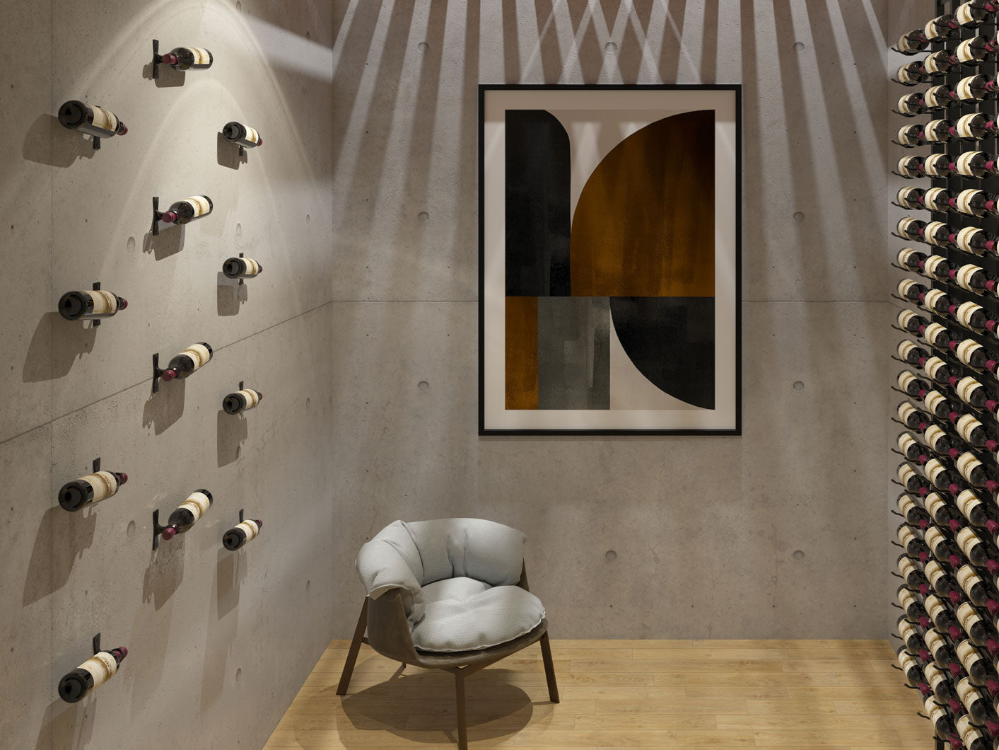 VintageView Helix Single 5 (minimalist wall mounted metal wine rack)