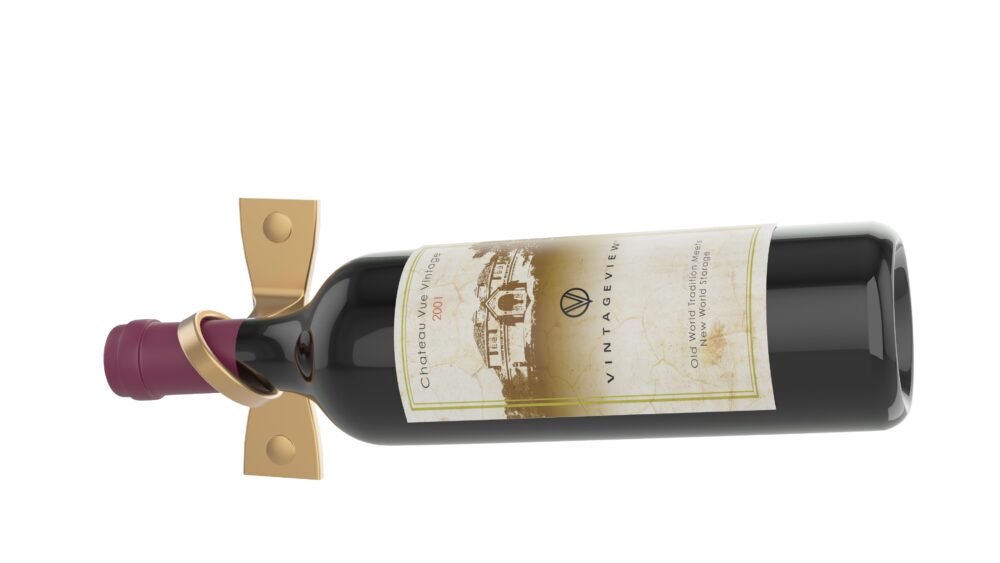 VintageView Helix Single 5 (minimalist wall mounted metal wine rack)