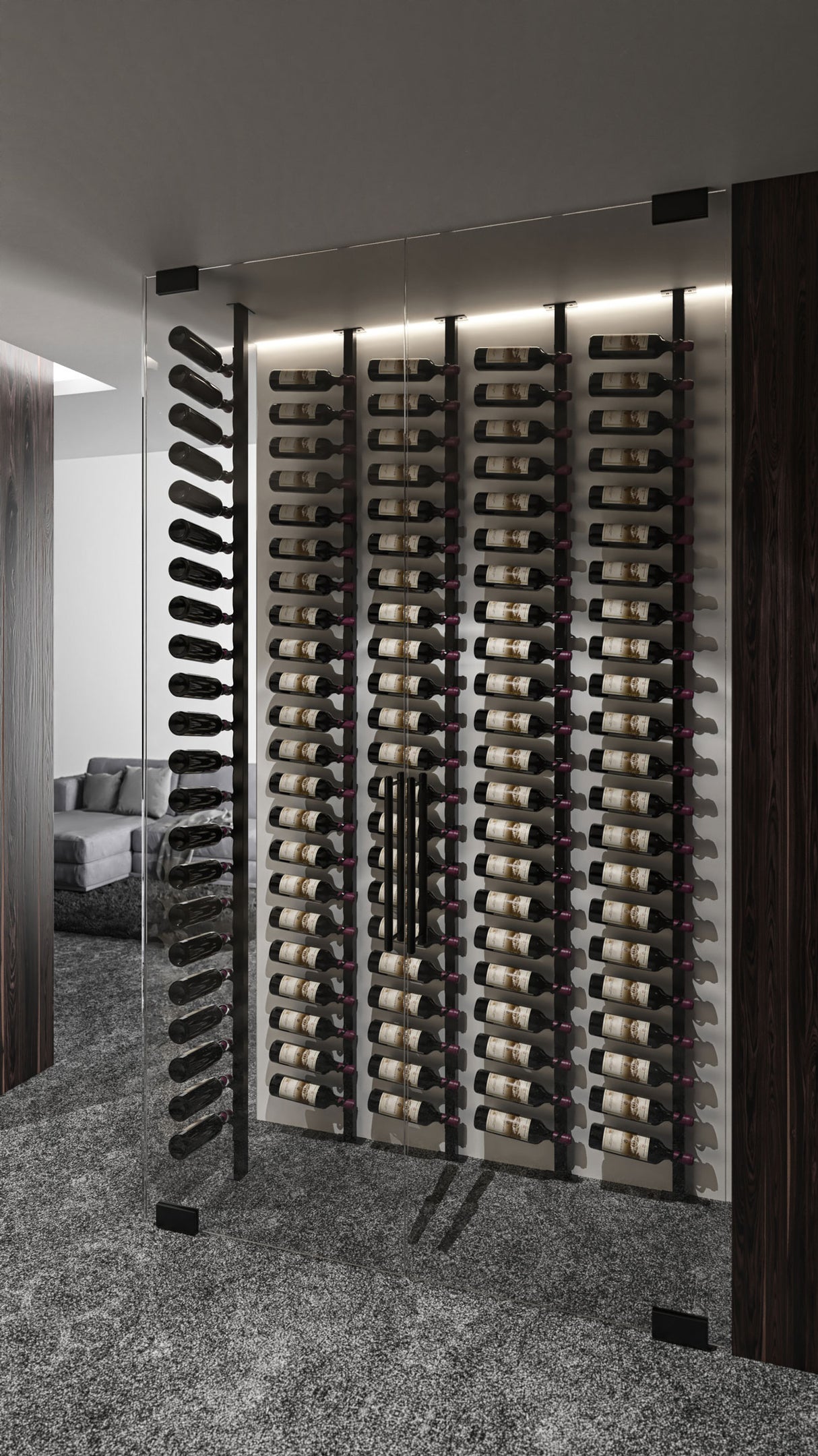 VintageView Helix Single Sided Wine Rack Post Kit 10 (complete floor-to-ceiling mounted bottle storage system)