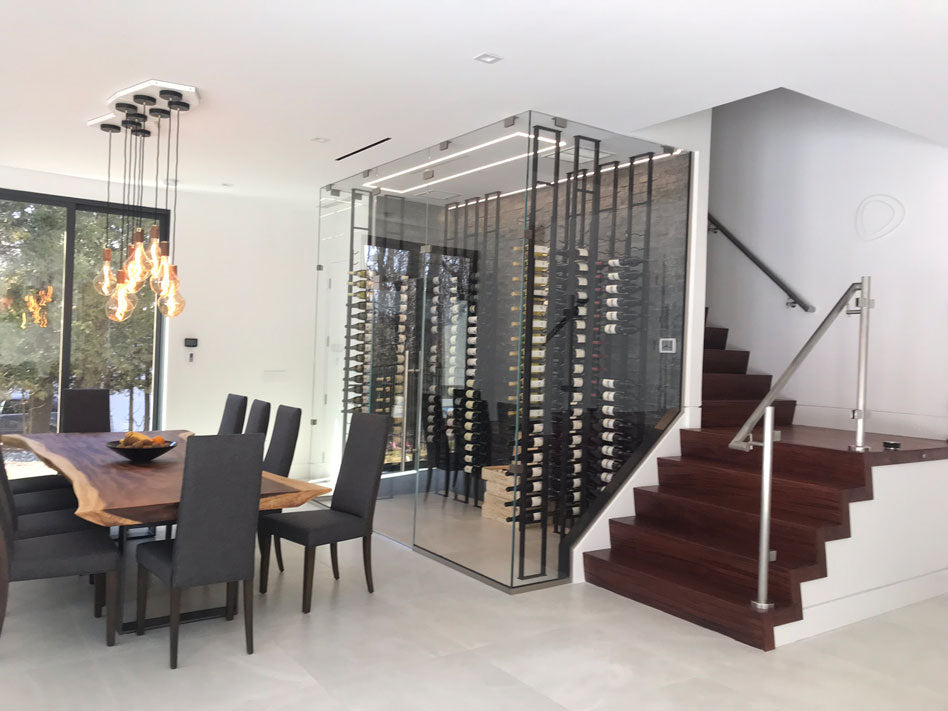 VintageView One-Sided Floating Wine Rack Kit (21-63 bottles)