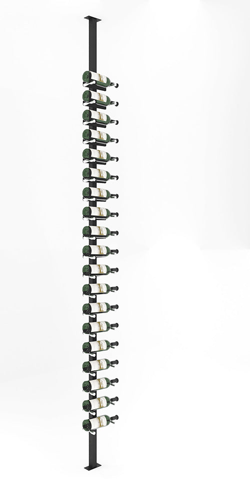 VintageView Vino Pins Post Kit: Single-Sided Label Forward Floating Wine Rack (20-60 bottles)