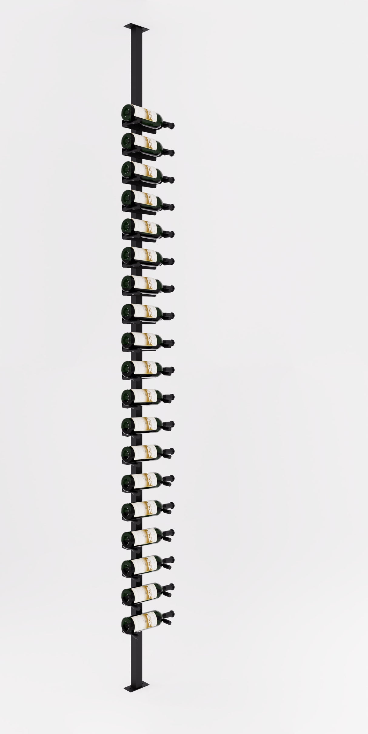 VintageView Vino Pins Post Kit: Single-Sided Label Forward Floating Wine Rack (20-60 bottles)