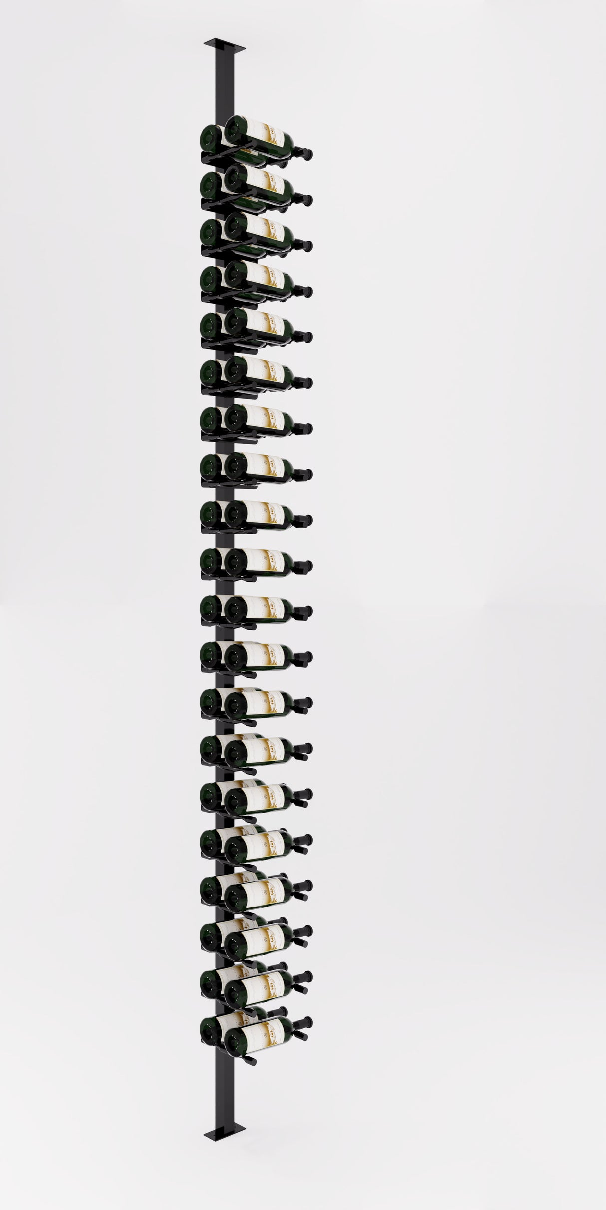 VintageView Vino Pins Post Kit: Single-Sided Label Forward Floating Wine Rack (20-60 bottles)