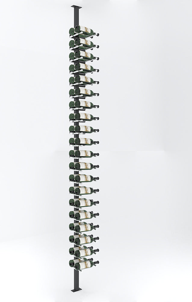 VintageView Vino Pins Post Kit: Single-Sided Label Forward Floating Wine Rack (20-60 bottles)