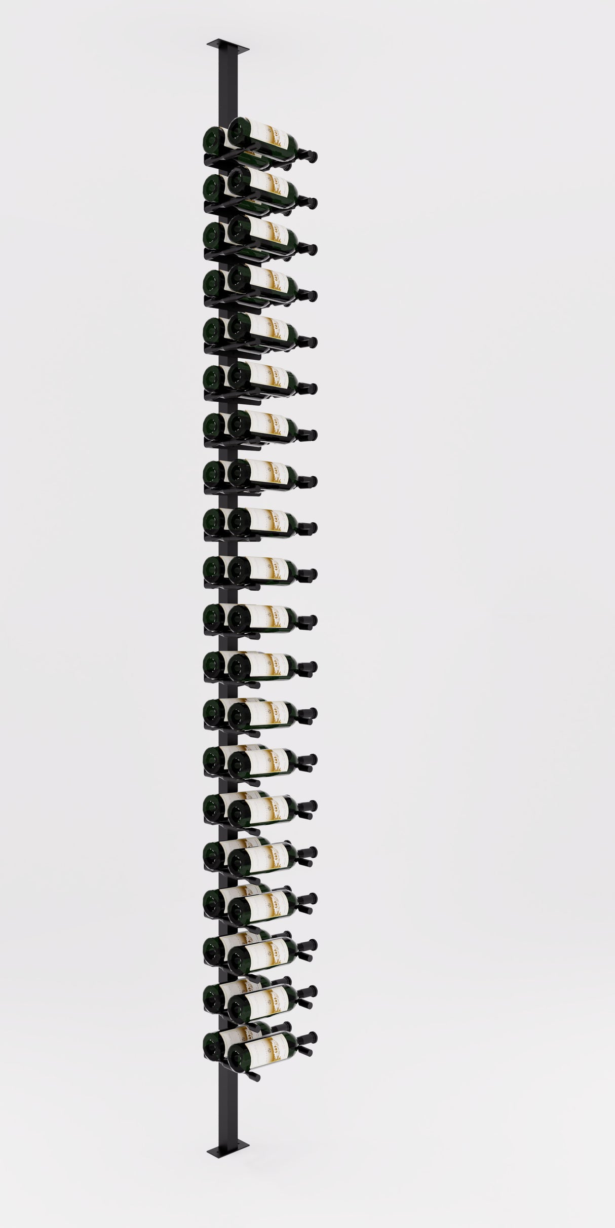 VintageView Vino Pins Post Kit: Single-Sided Label Forward Floating Wine Rack (20-60 bottles)