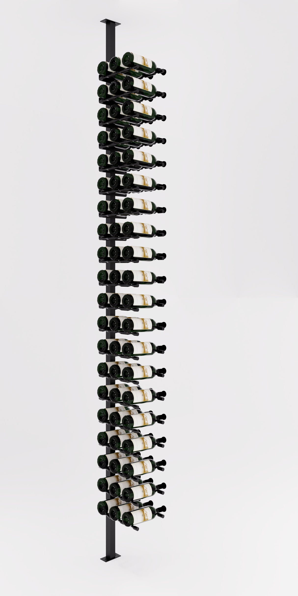 VintageView Vino Pins Post Kit: Single-Sided Label Forward Floating Wine Rack (20-60 bottles)