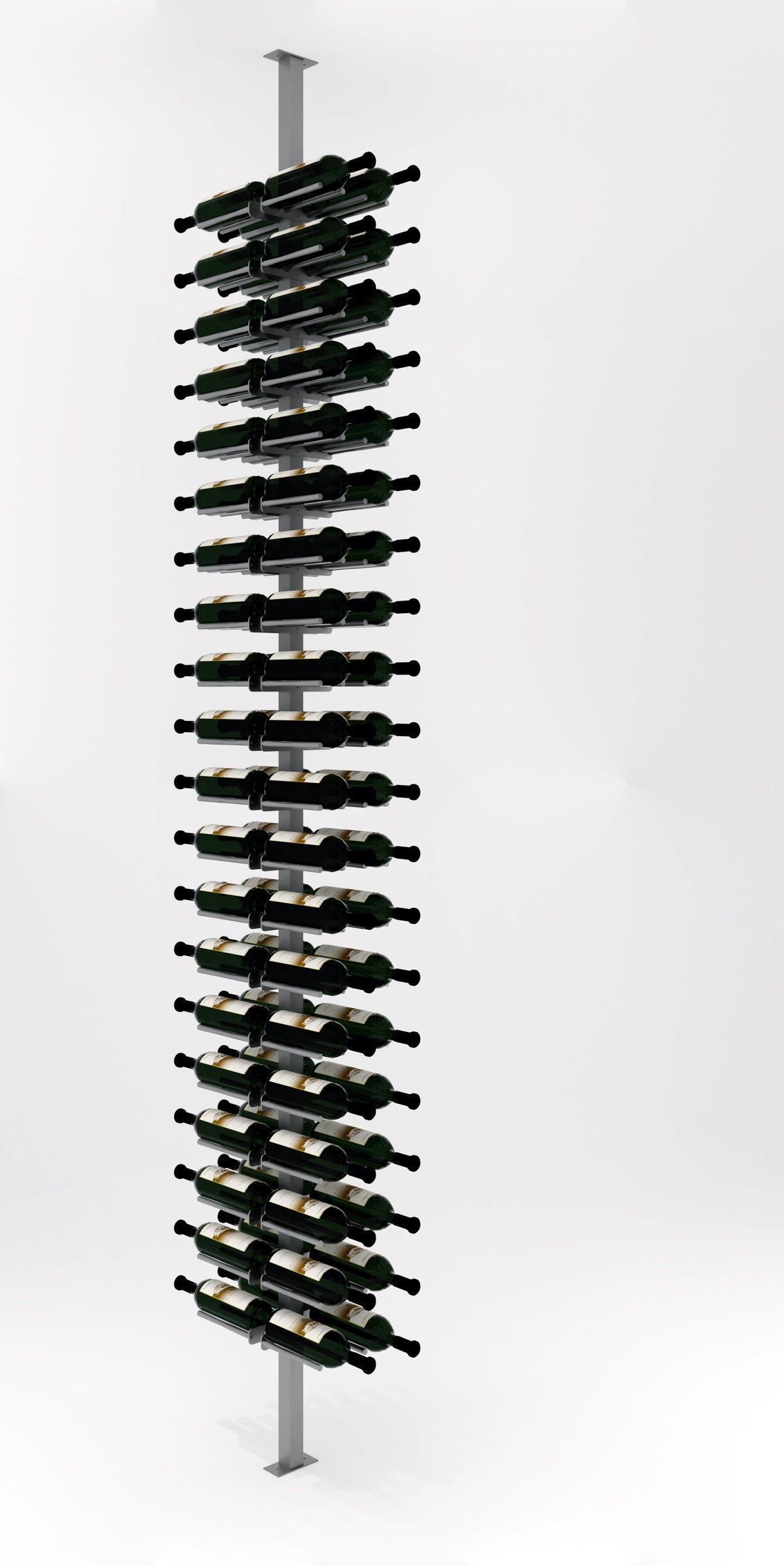 Wine Rack Rails VintageView Vino Rails Post Kit: Two-Sided Cork Forward Floating Wine ...