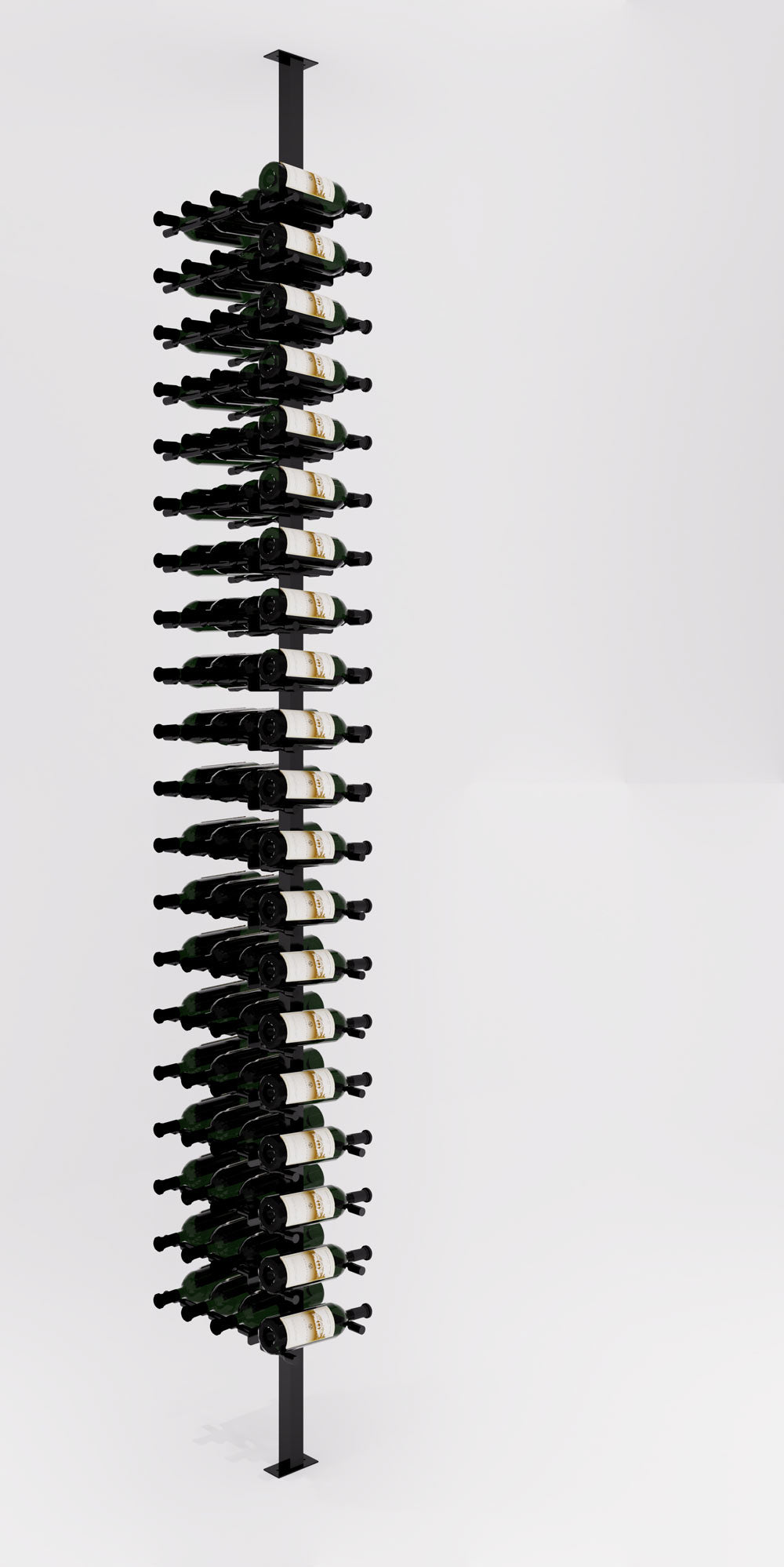 VintageView Vino Pins Post Kit: Two-Sided Label Forward Floating Wine Rack (40-80 bottles)