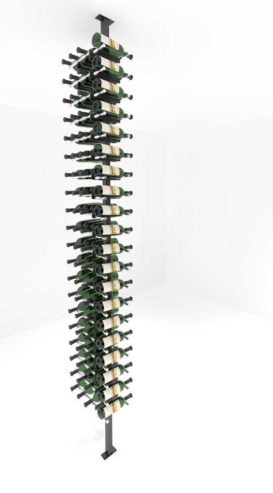 VintageView Vino Pins Post Kit: Two-Sided Label Forward Floating Wine Rack (40-80 bottles)