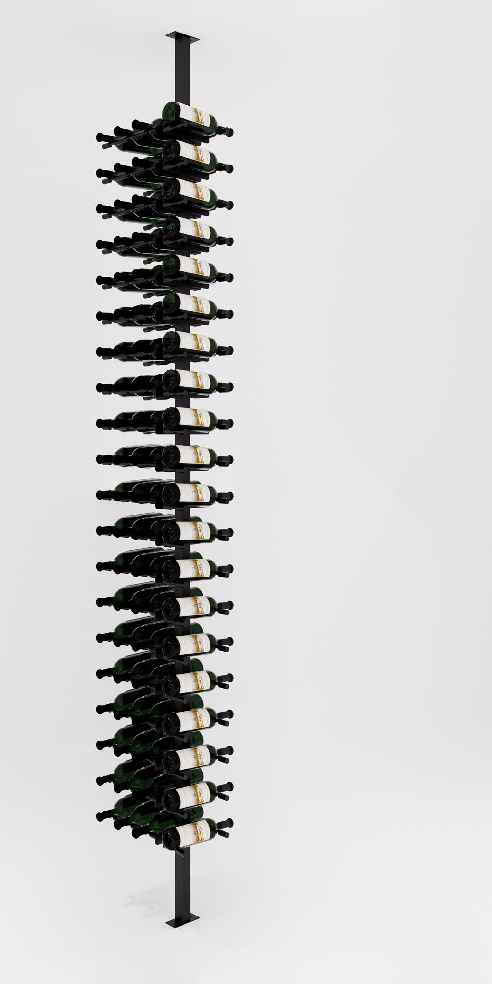 VintageView Vino Pins Post Kit: Two-Sided Label Forward Floating Wine Rack (40-80 bottles)