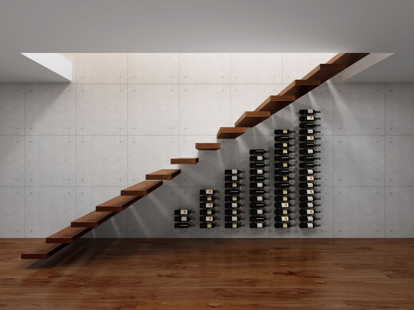 VintageView 'Under the Stairs' Wine Wall Rack Kit (63-189 Bottles)