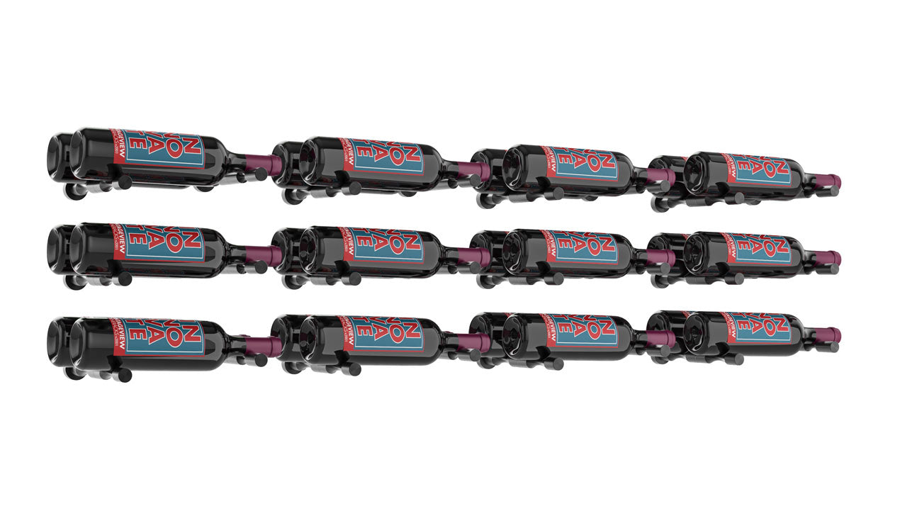 VintageView Vino Pins Designer Kit (12-bottle layout): Wall Mounted Wine Rack Display