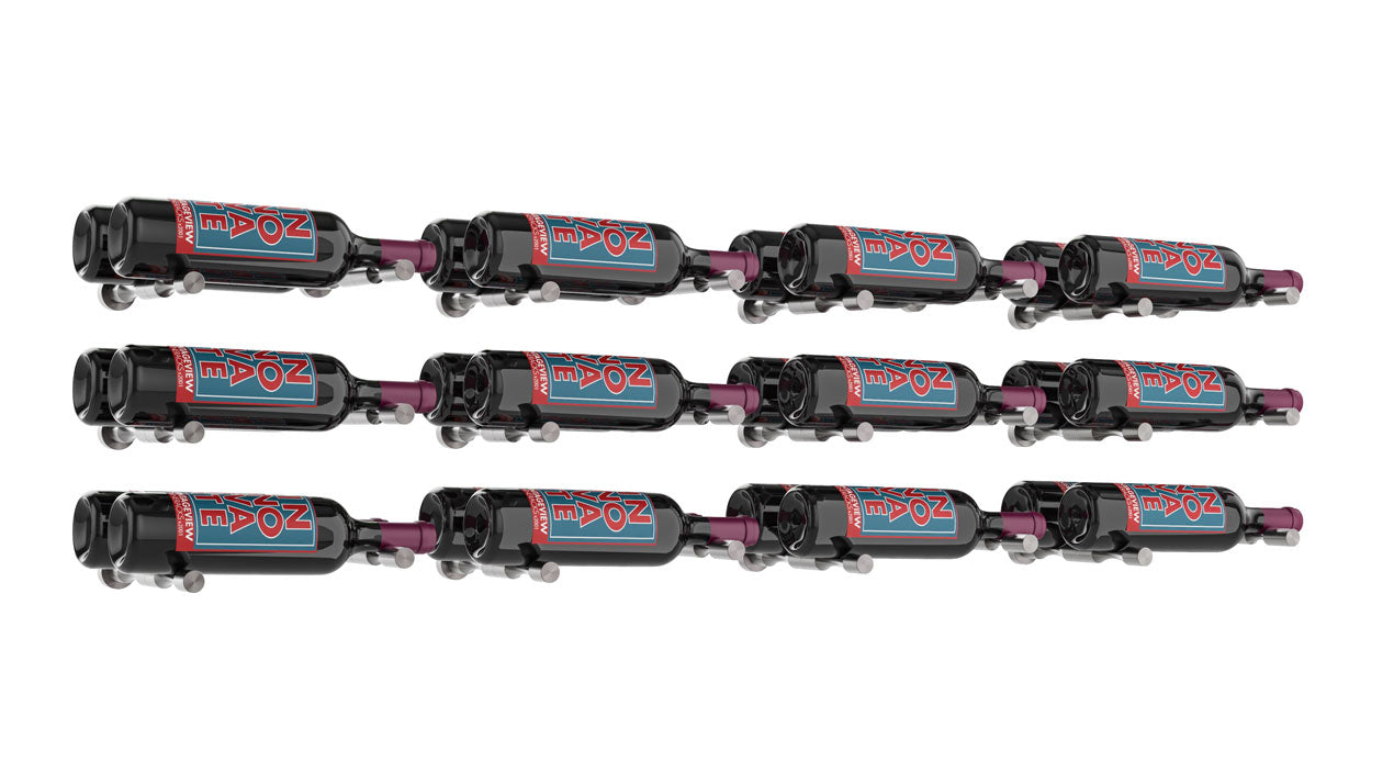 VintageView Vino Pins Designer Kit (12-bottle layout): Wall Mounted Wine Rack Display