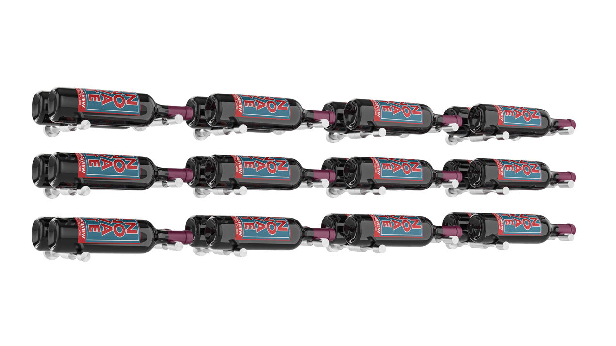 VintageView Vino Pins Designer Kit (12-bottle layout): Wall Mounted Wine Rack Display