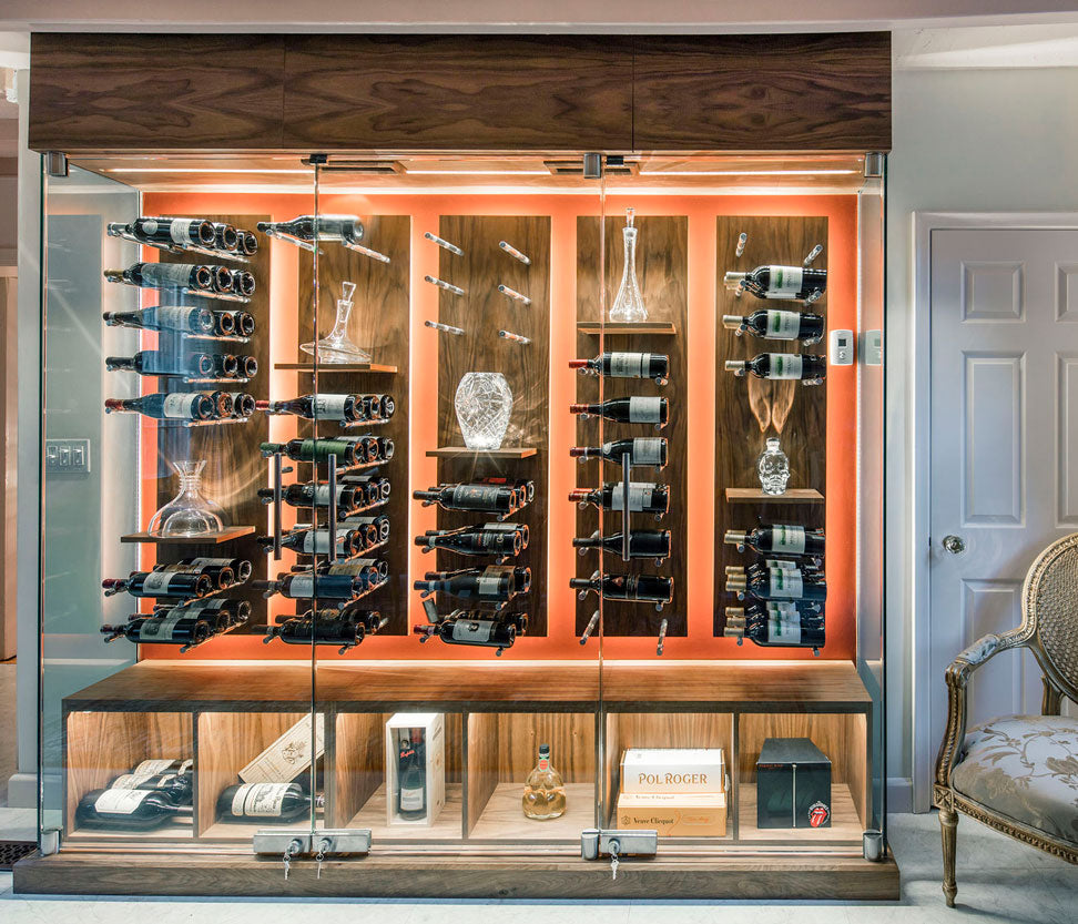 VintageView Vino Pins 3-Bottle Metal Wine Rack Peg Kit