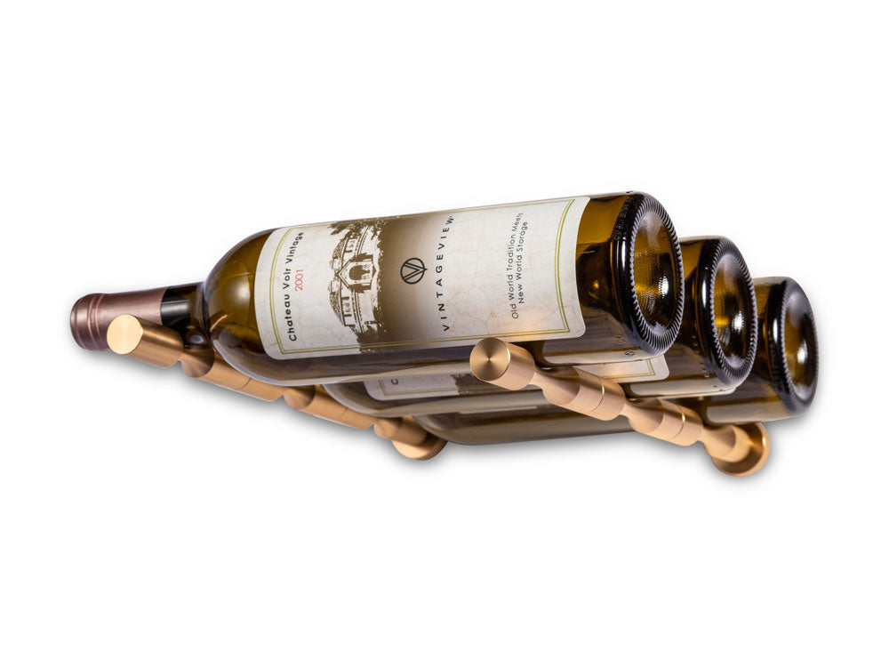 VintageView Vino Pins 3-Bottle Metal Wine Rack Peg Kit