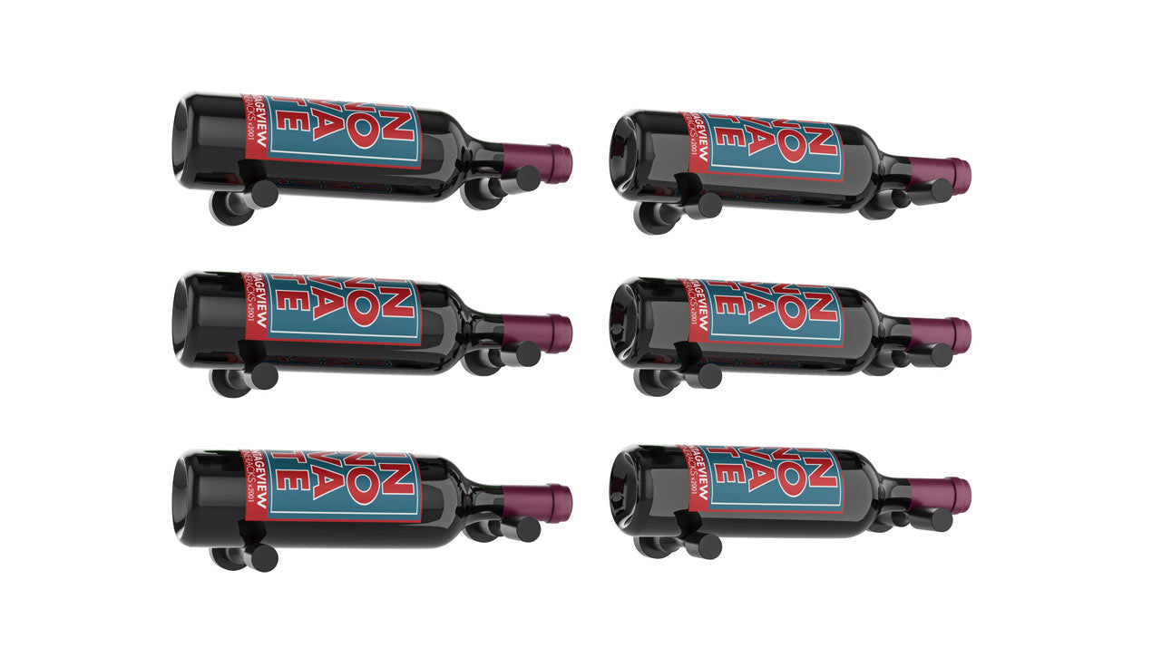 VintageView Vino Pins Designer Kit (6-bottle layout): Wall Mounted Wine Rack Display
