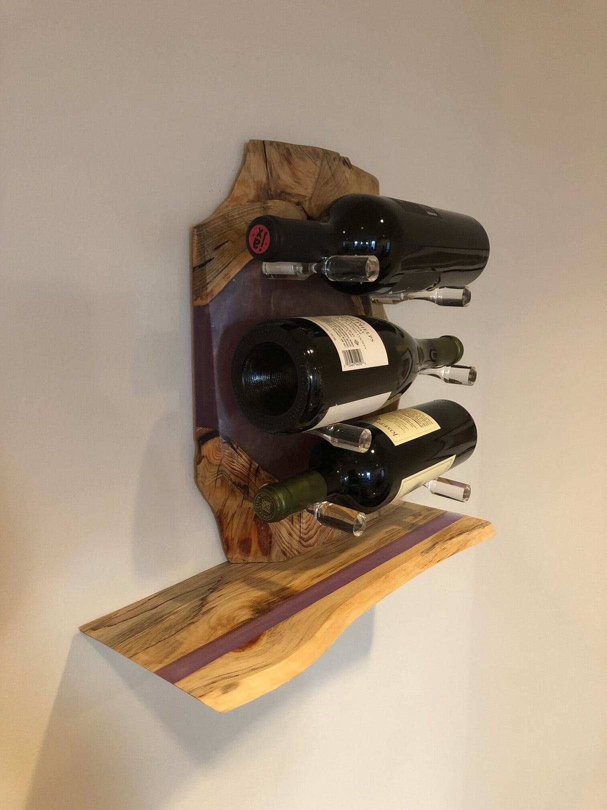 VintageView Vino Pins Acrylic 1 Bottle Wine Rack Peg