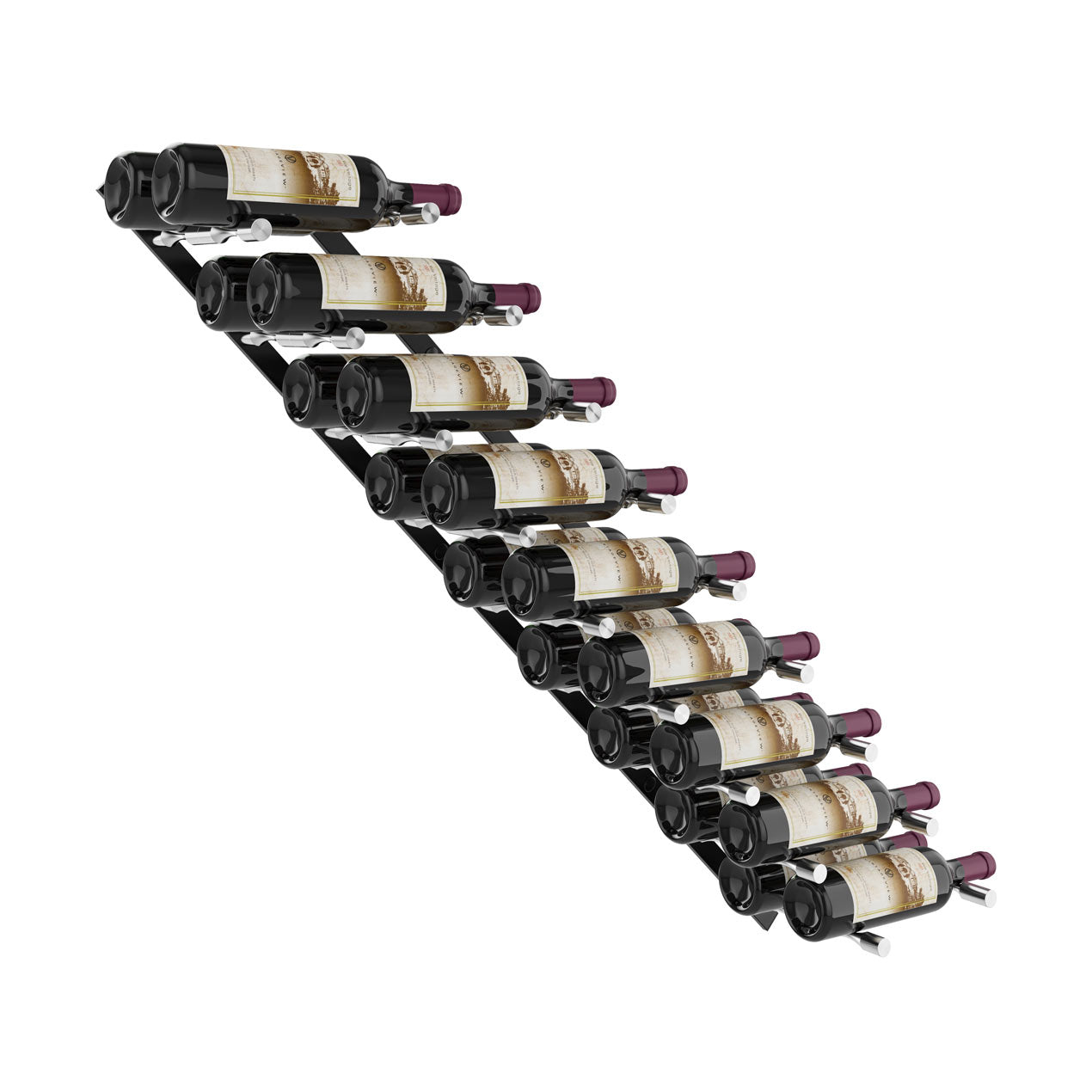 Vino Pins Metal Wine Rack - Wall Mounted Wine Racks by VintageView