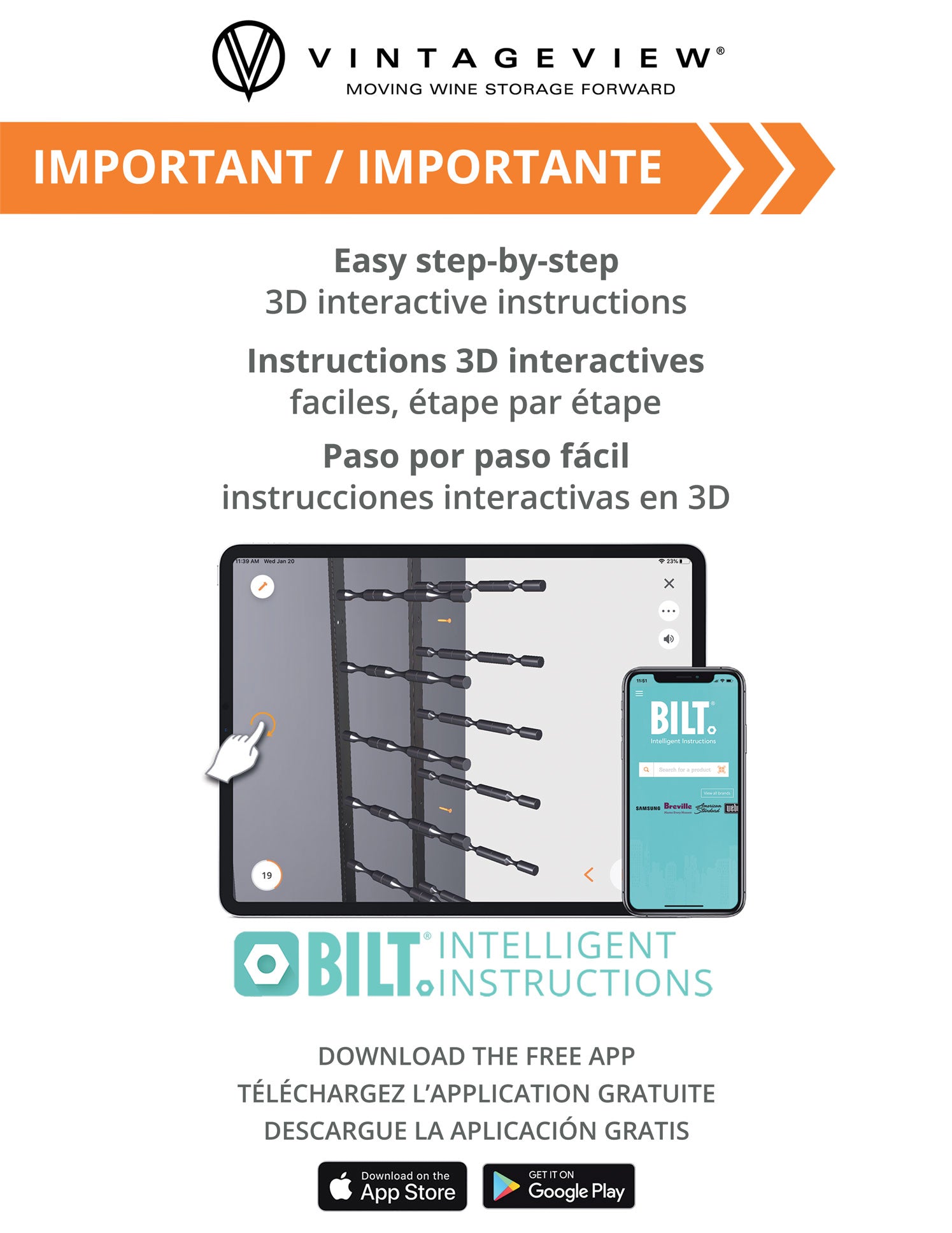 VintageView Vino Pins Flex Wall Mounted Metal Wine Rack system (9 to 27 bottles)