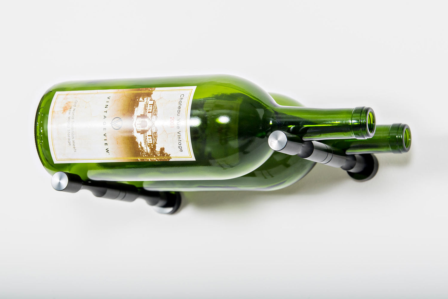 VintageView Vino Pins Magnum or Champagne 2-Bottle Metal Wine Rack Kit