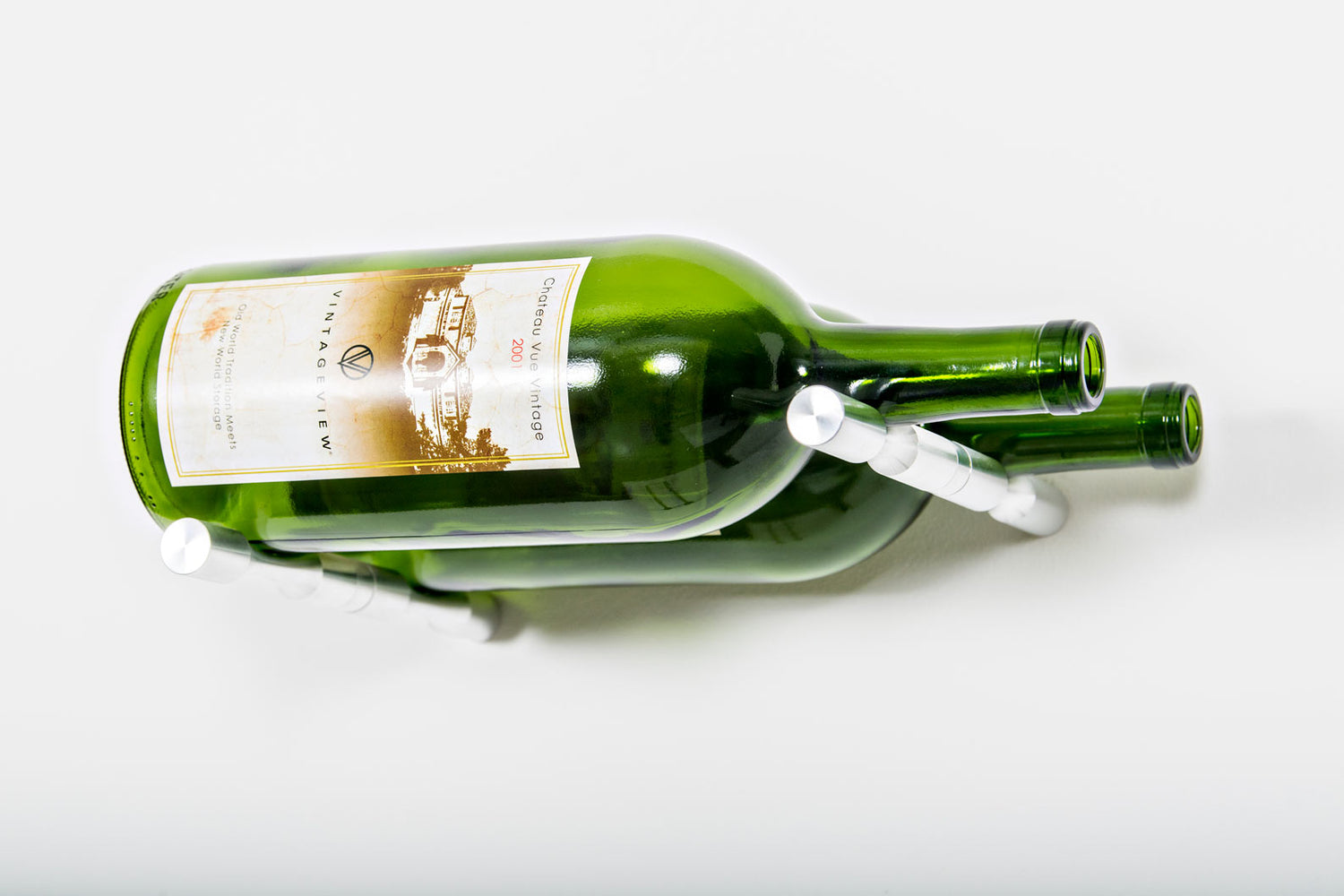 VintageView Vino Pins Magnum or Champagne 2-Bottle Metal Wine Rack Kit