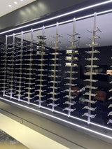 VintageView Vino Pins Post Kit: Two-Sided Label Forward Floating Wine Rack (40-80 bottles)