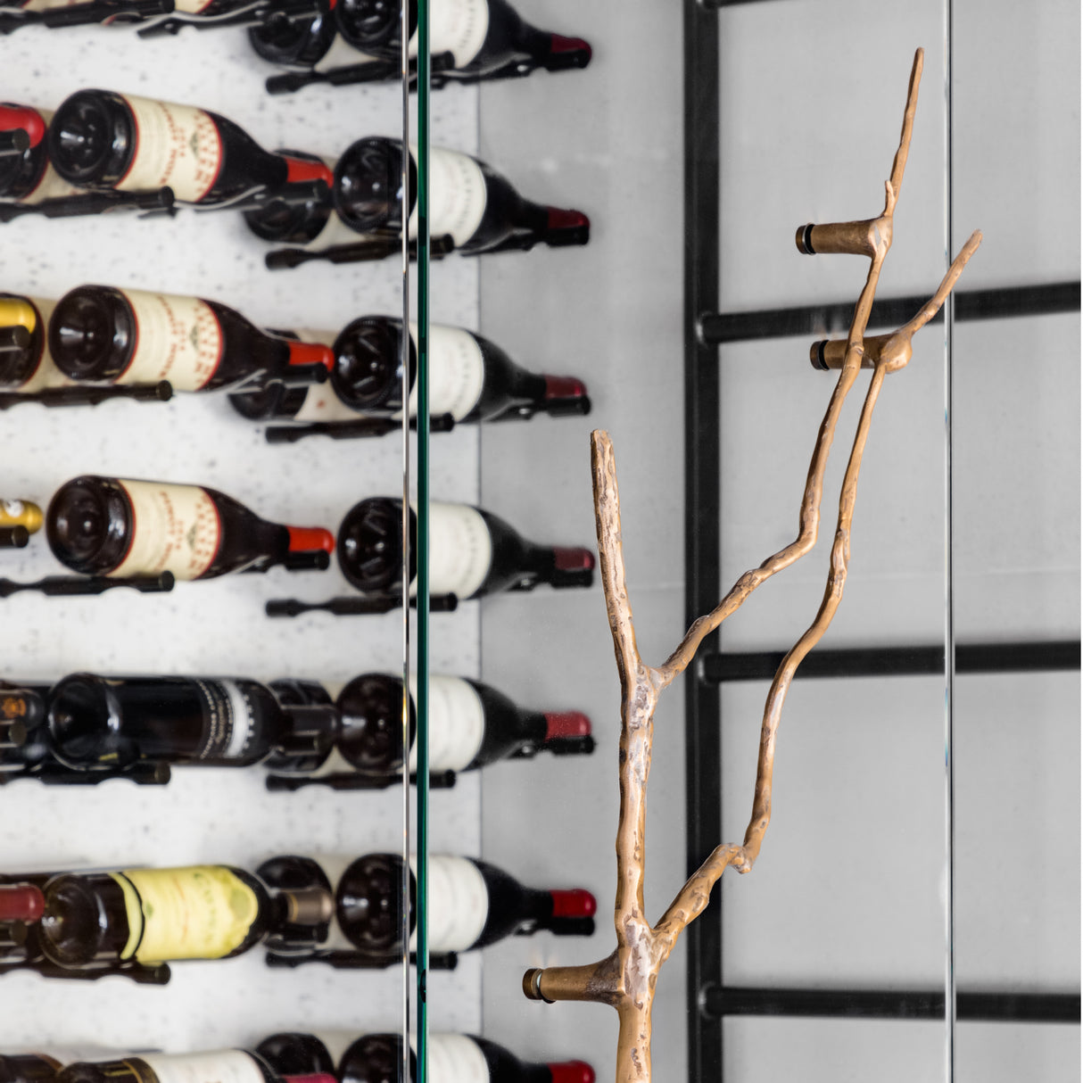 VintageView Vino Pins Wall Mounted Metal Wine Rack Kit (2 Bottles)