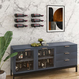 VintageView Vino Pins Wall Mounted Metal Wine Rack Kit (2 Bottles)